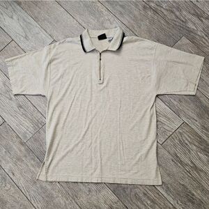 Bugle Boy Tan and Black Polo Short Sleeve Shirt